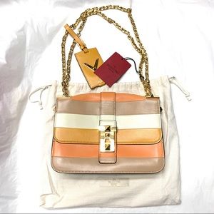NEW Valentino B-Rockstud paneled shoulder bag
